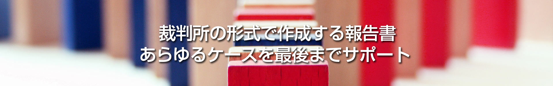 裁判所の形式で作成する報告書 あらゆるケースを最後までサポート