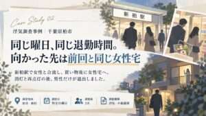 柏市の浮気調査事例｜同じ曜日に再調査、新柏の女性宅への出入りを確認